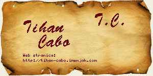 Tihan Cabo vizit kartica